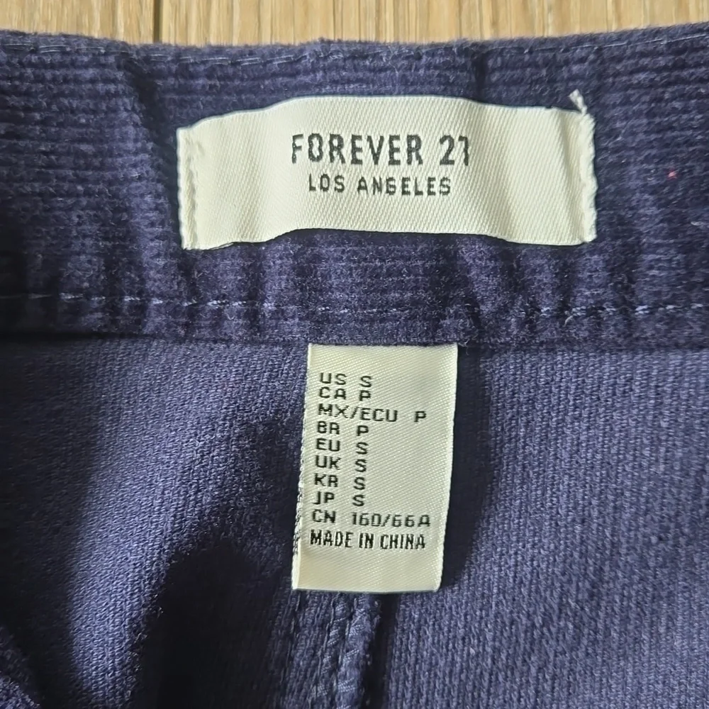 Forever 21 Navy Courderoy A Line Mini Skirt